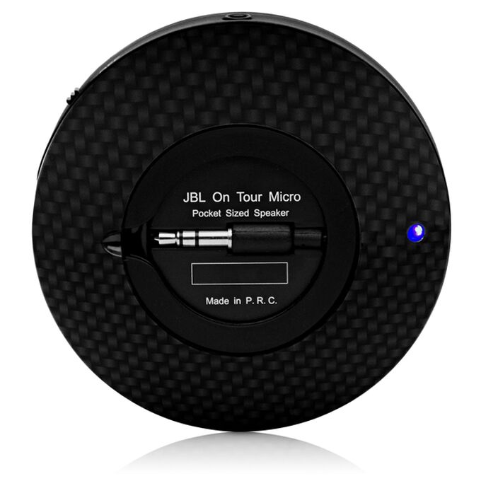 JBL On Tour Micro - Black - Rechargeable & Ultra-portable Speaker with Aux-in - Back image number null